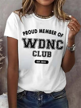 🔥Buy 3 Get 15% Off🔥Retro Proud Member Of WDNC Club Est. 2025 Menopause Perimenopause Print T-Shirt