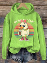 Women's  Retro Funny Proud Member Of Club We Do Not Care Menopause Perimenopause Print  Hoodie