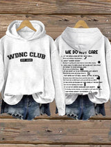 🔥Buy 3 Get 15% Off🔥Retro Funny WDNC Club Menopause Perimenopause Print Hoodie