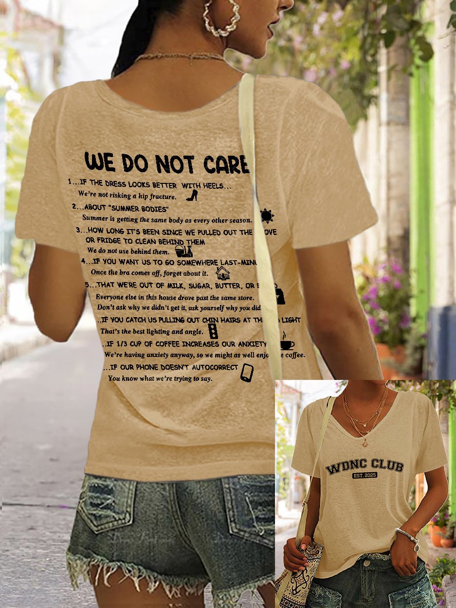 🔥Buy 3 Get 15% Off🔥V-Neck Retro Funny WDNC Club Menopause Perimenopause Print T-Shirt