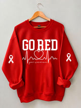 Women's Heart Disease Awareness The Beat Goes On Sweatshirt