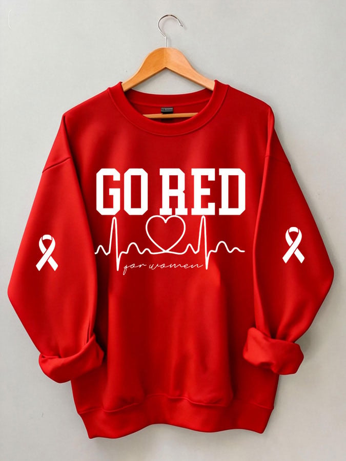 Women's Heart Disease Awareness The Beat Goes On Sweatshirt
