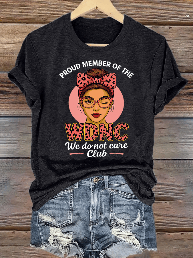 Women's  Retro Funny Proud Member Of Club Menopause Perimenopause Print T-Shirt