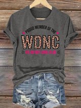 Women's  Retro Funny Proud Member Of Club Menopause Perimenopause Print T-Shirt