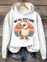 Women's  Retro Funny Proud Member Of Club We Do Not Care Menopause Perimenopause Print  Hoodie