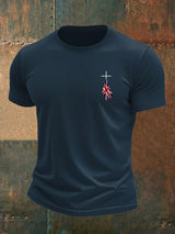 Men's Union Jack Print Crew Neck T-Shirt