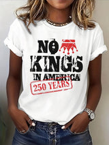 🔥Buy 3 Get 15% Off🔥Women's No Kings Print T-Shirt