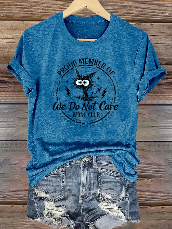 Women's  Retro Funny Proud Member Of Club Menopause Perimenopause Print T-Shirt