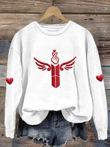 Women's K-pop Printed Long-Sleeve Sweatshirt