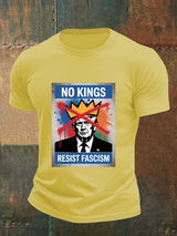 🔥Buy 3 Get 15% Off🔥Men's   NO KINGS RESIST FASCISM T-shirt