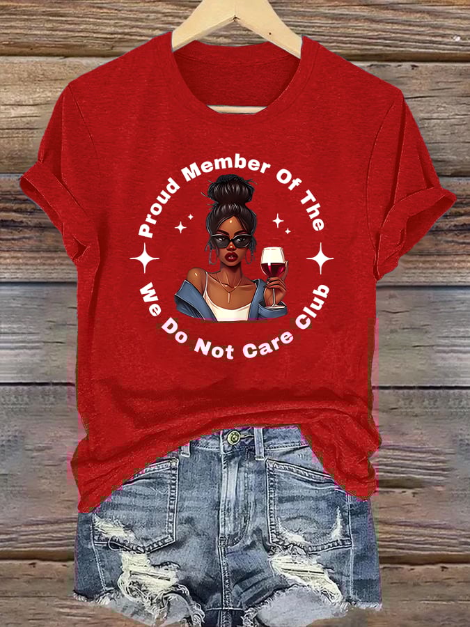 Women's  Retro Funny Proud Member Of Club Menopause Perimenopause Print T-Shirt