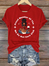 Women's  Retro Funny Proud Member Of Club Menopause Perimenopause Print T-Shirt