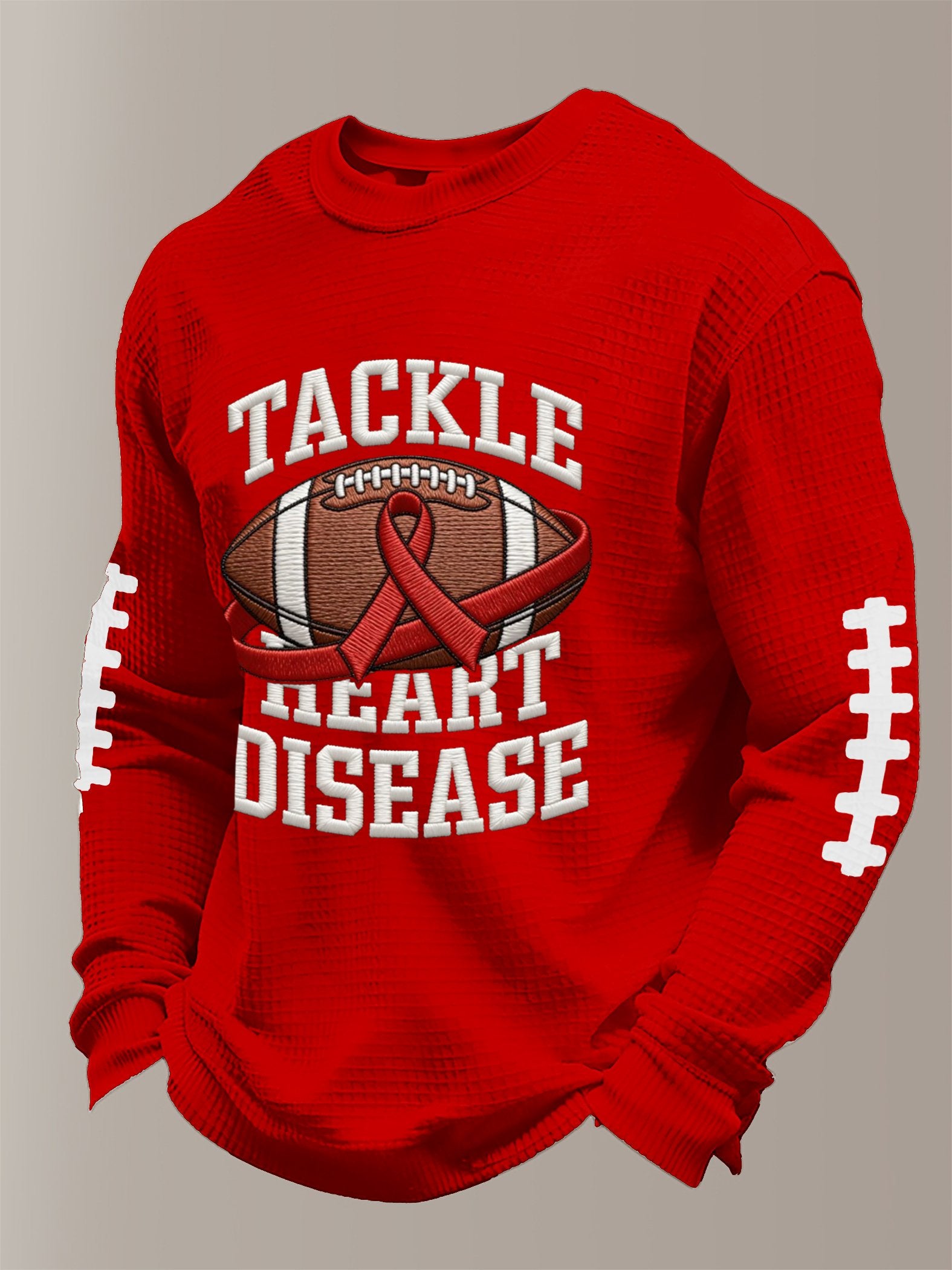 Men's Heart Disease Awareness Printed Long-Sleeve T-Shirt