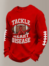 Men's Heart Disease Awareness Printed Long-Sleeve T-Shirt