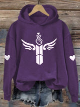 Women's K-pop Print Hooded Top